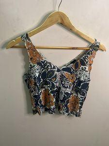 Boho Floral Print Crop Top