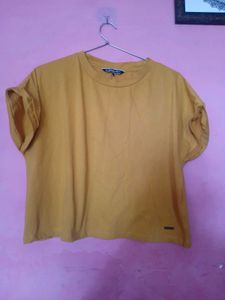 Roaster Mustard Crop Top