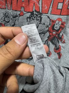 Marvel Comics Superhero Graphic Grey T-Shirt