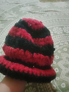 Striped Knit Beanie Hat
