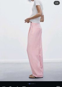 Pink Wide Leg Trousers