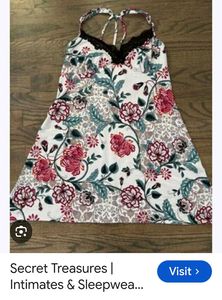 Floral Lace Trim Nightgown