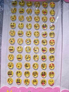 Smile emoji Sticker Combo Of 3