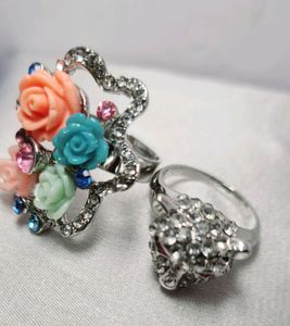 Flowers and cat ring