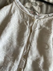 White Embroidered Cami Top