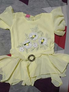 Cute Yellow Ruffled Dress