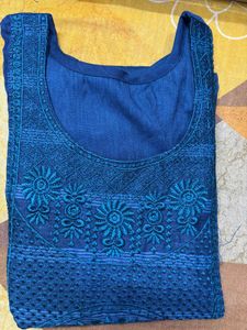 💙 ELEGANT DEEP BLUE EMBROIDERED KURTA 💙