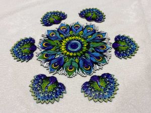 3D Mandala MDF Rangoli Set Of 9