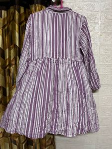 Purple Striped Tunic Top