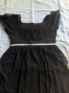 Sheer Black Short Dress