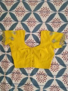 Elegant Yellow Saree with Blouse