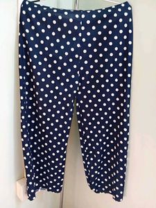 Navy Blue Polka Dot PLAZO PANTS
