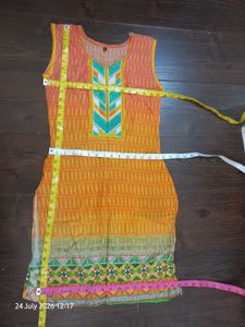 Vibrant Orange Ethnic Kurta