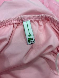 NEWME Light Pink Solid Micro Mini Dress