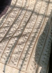 Elegant White Chikankari Dress Material