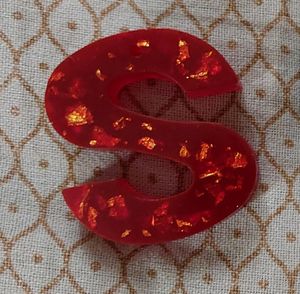 Resin Alphabet Keychain