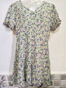 Floral Puff Sleeve Mini Dress