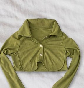 Chic Long Sleeve Crop Top