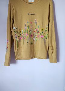 Embroidered Floral Sweatshirt