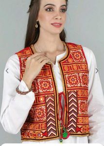 Embroidered Red Vest