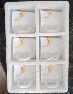 Borosil Sarah Opalglass 6 Pcs Mug Set