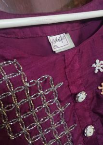 Cotton kurta Dupatta Hand Embroidered