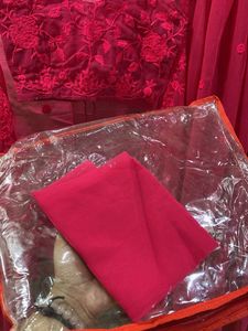 magenta pink chiffon lehenga set