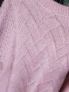 PINK WOOLEN SWEATER Medium Size...