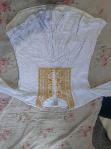 White Embroidered Kurta