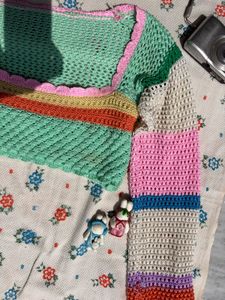Colorful Crochet Crop Top