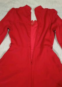 Royal Red High-Low Frock❤️✨