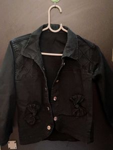 Chic Black jacket with Unique Embellishments