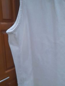 White Cropped Tank Top