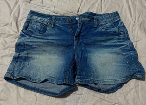Blue Denim Women's Shorts