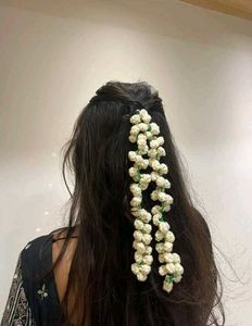 Crochet White Gajra 🌸