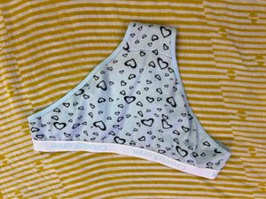 Cute Heart Print Thong Panty