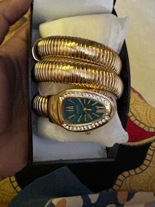 Elegant Gold Snake Wrap Watch