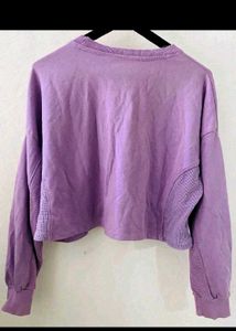 Lilac Cropped Sweatshirt