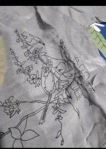 Grey Embroidered Blouse