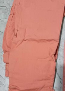 Elegant Peach Embroidered Kurta Set