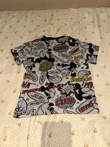 Mickey Mouse Comic Print T-Shirt