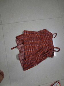Boho Print Tie-Strap Top