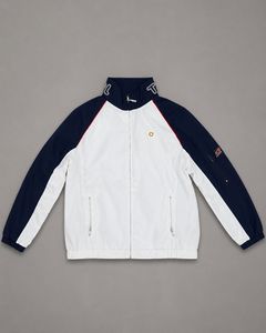 women’s White & Navy Track Jacket