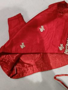 Stunning Red Embellished Lehenga Choli Set