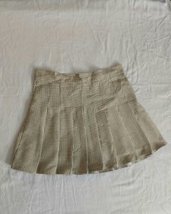 Plaid Pleated Mini Skirt