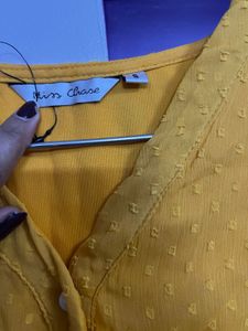 yellow Button-Up Dress worn once
