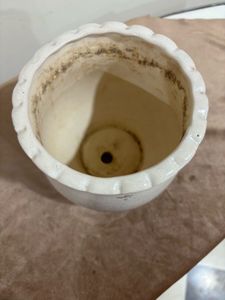 White Ceramic Flower Pot (without flowers)