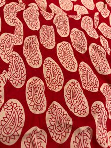 Red Paisley Print Kurta