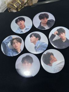 K-Pop BTS Photo Badge Pin