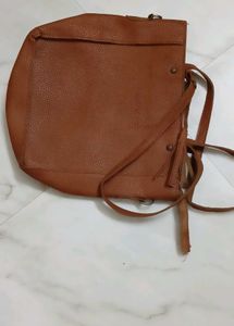 Stylish Brown Faux Leather Crossbody Bag